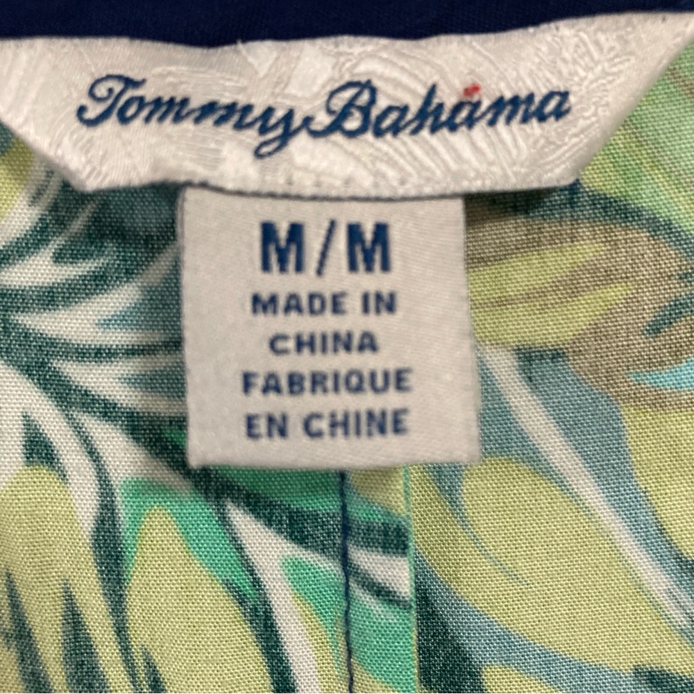 Tommy Bahama Midi Dress Floral Women Blue Green Long Casual M sleeveles - Picture 3 of 16